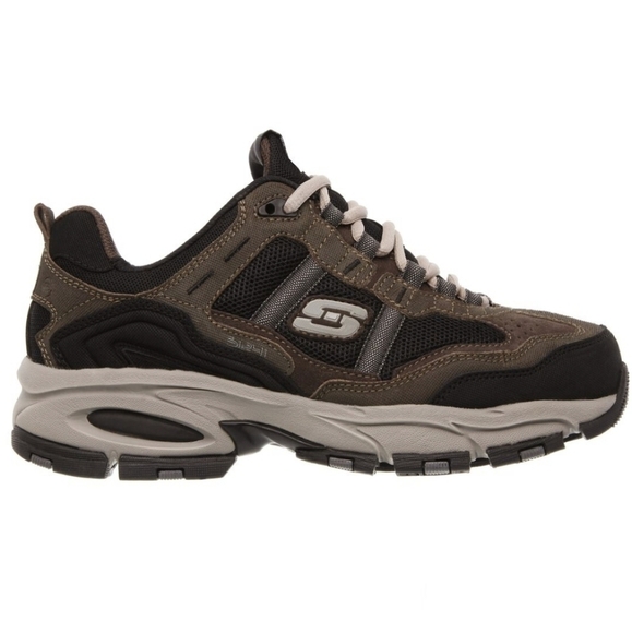 Skechers Mens Memory 51241 Foam Leather Running Sneakers shoes sz 8.5 - Picture 1 of 14